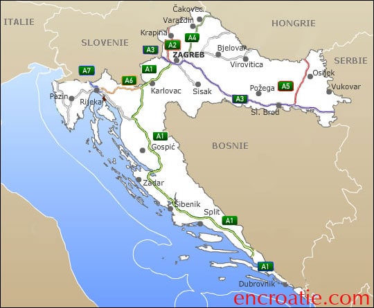carte croatie - Image