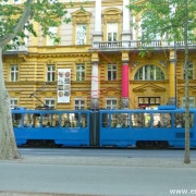 Tramway bleu de Zagreb