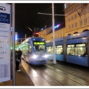 Tramways bleus a Zagreb