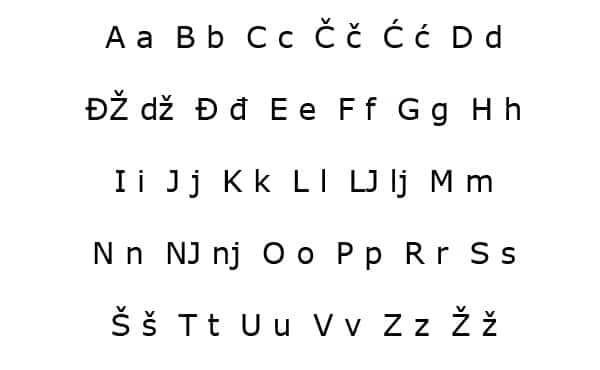 Alphabet croate