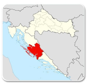 Dalmatie du nord - Carte