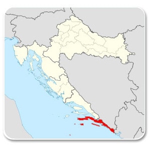 Dalmatie du sud - Carte