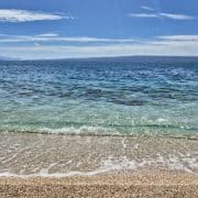 Plage de Žnjan, mer transparente